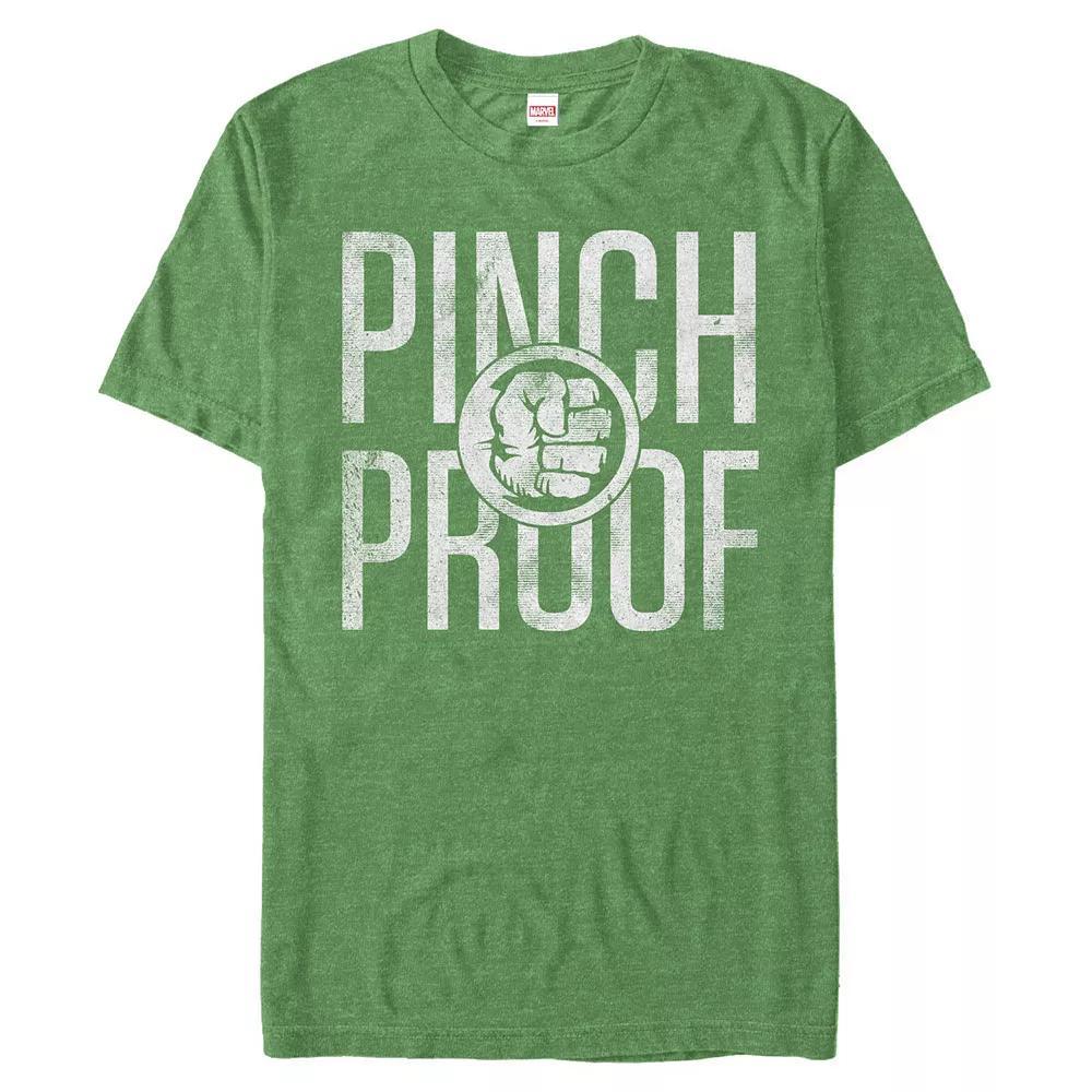 Big & Tall Marvel The Hulk Pinch Proof Graphic Tee, Men's, Size: 4XL, Kelly Grey Product Image