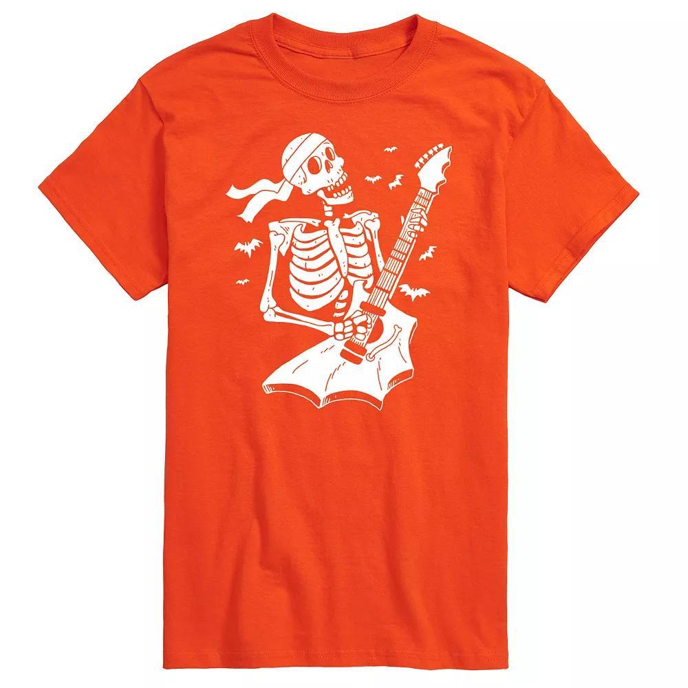 Big & Tall Skeleton Guitar Graphic Tee, Men's, Size: Large Tall, Black Product Image
