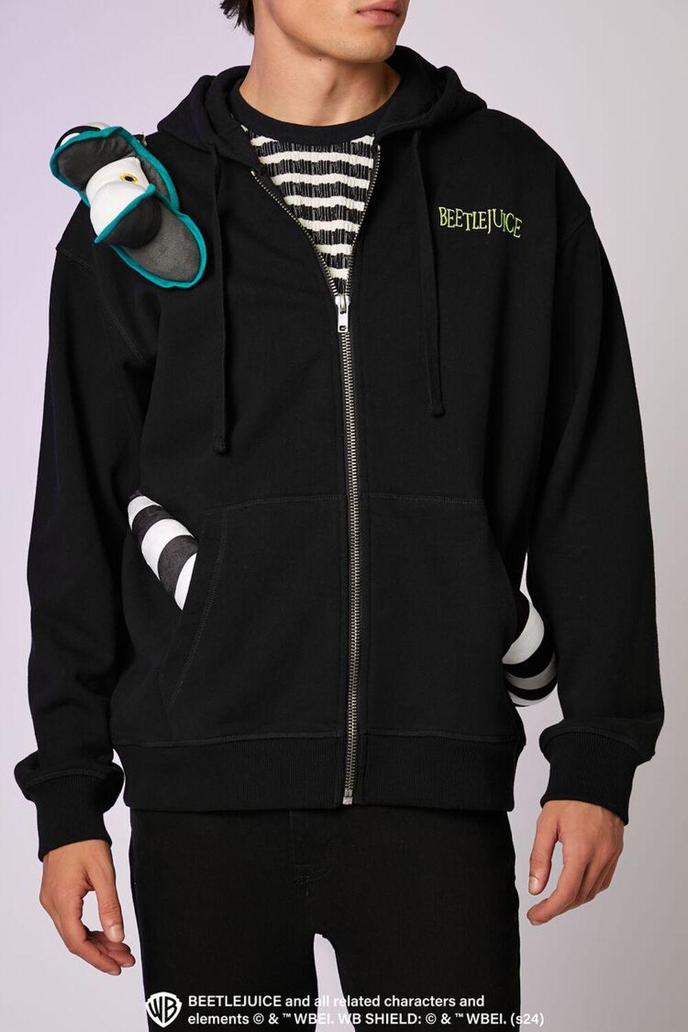 Beetlejuice Beetlejuice Sandworm Plush Zip-Up Hoodie | Forever 21 Product Image