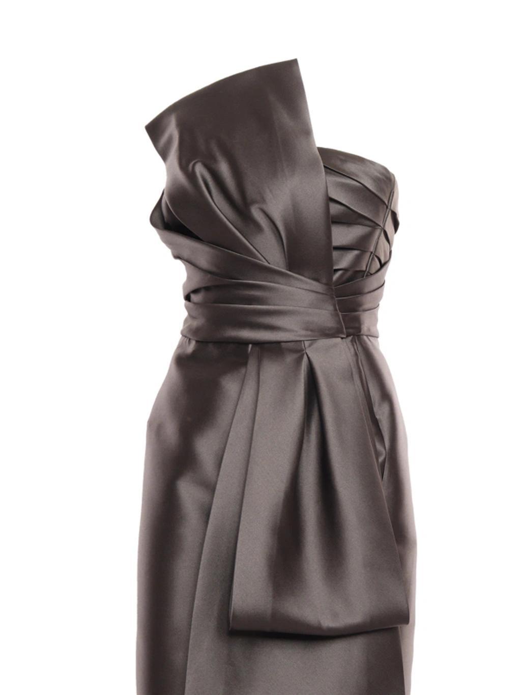 ALBERTA FERRETTI Mikado Bustier Dress In Black Product Image