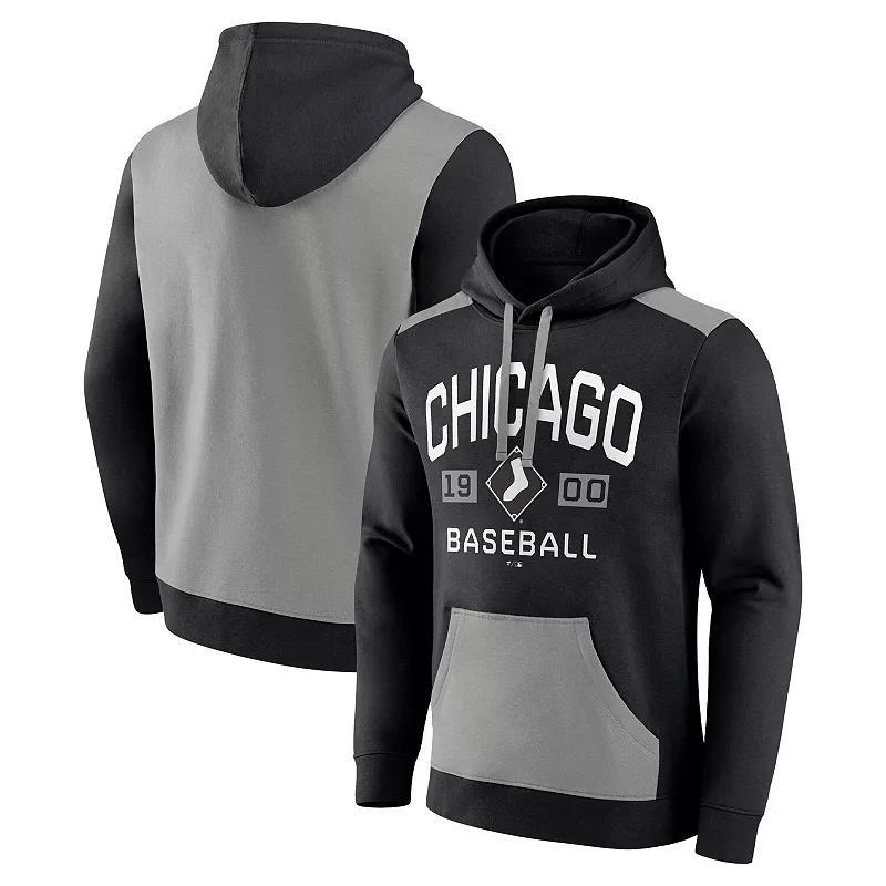 Men's Fanatics Branded Black/Gray Chicago White Sox Chip In Pullover Hoodie, Size: Large Product Image