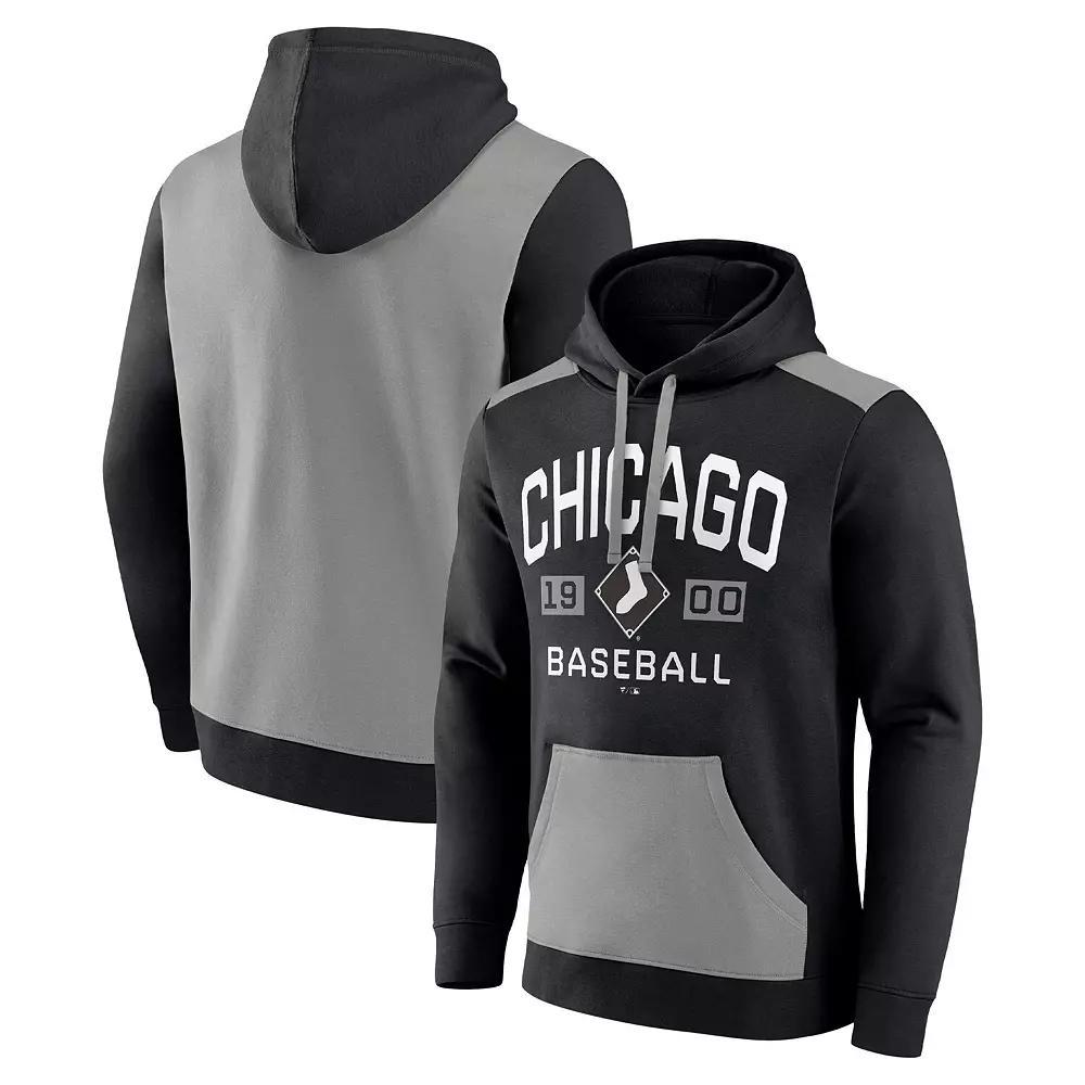 Men's Fanatics Branded Black/Gray Chicago White Sox Chip In Pullover Hoodie, Size: Large Product Image
