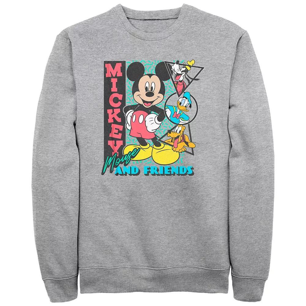 Disney's Mickey Mouse And Friends Portraits Men's Graphic Fleece, Size: XL, Athletic Grey Product Image