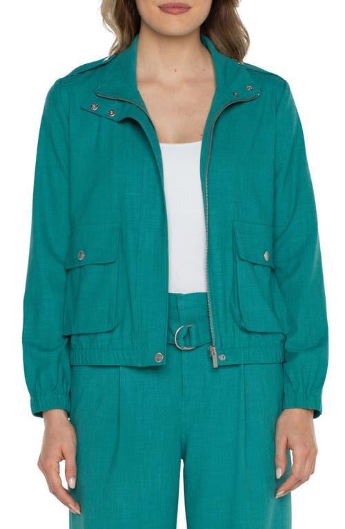 Liverpool Los Angeles Utility Zip Up Jacket Textured Stretch Woven (Dusty Tan) Women's Vest Product Image