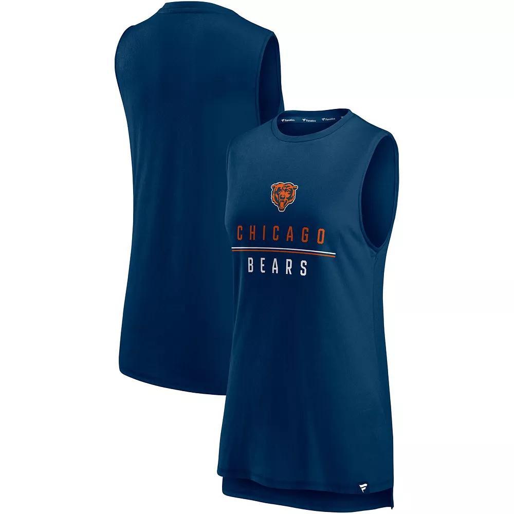 Women's Fanatics Branded Navy Chicago Bears True Contender Tank Top, Size: 2XL, Blue Product Image