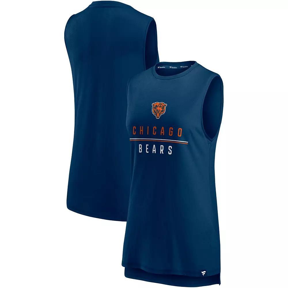 Women's Fanatics Branded Navy Chicago Bears True Contender Tank Top, Size: 2XL, Blue Product Image