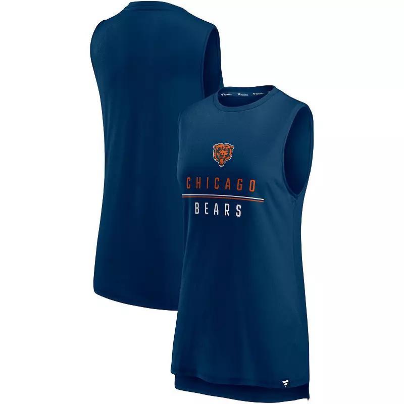 Women's Fanatics Branded Navy Chicago Bears True Contender Tank Top, Size: 2XL, Blue Product Image