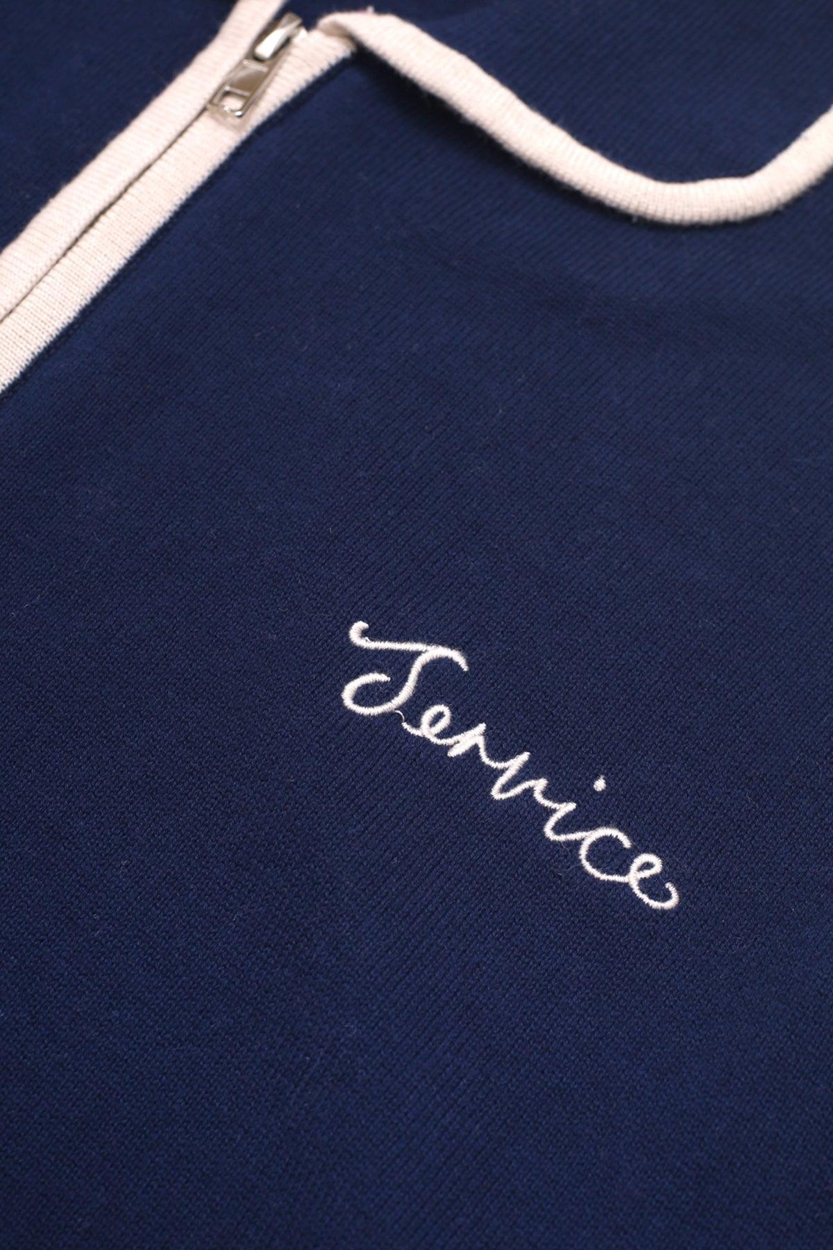 Service Works - Knitted Script Shirt - Navy Product Image