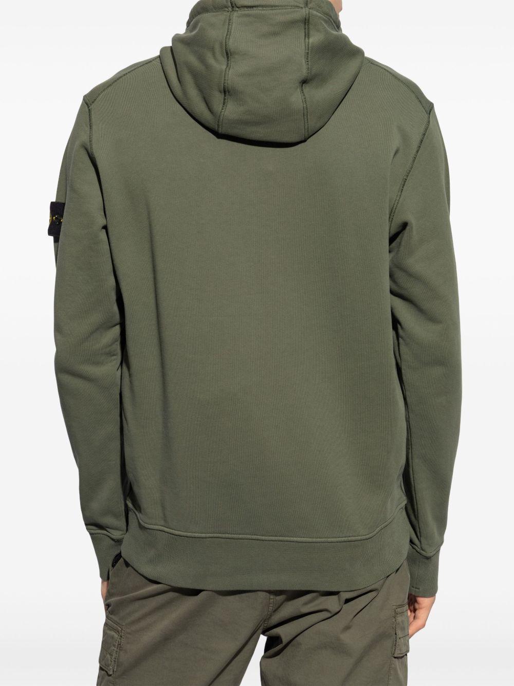 Compass-badge cotton hoodie Product Image