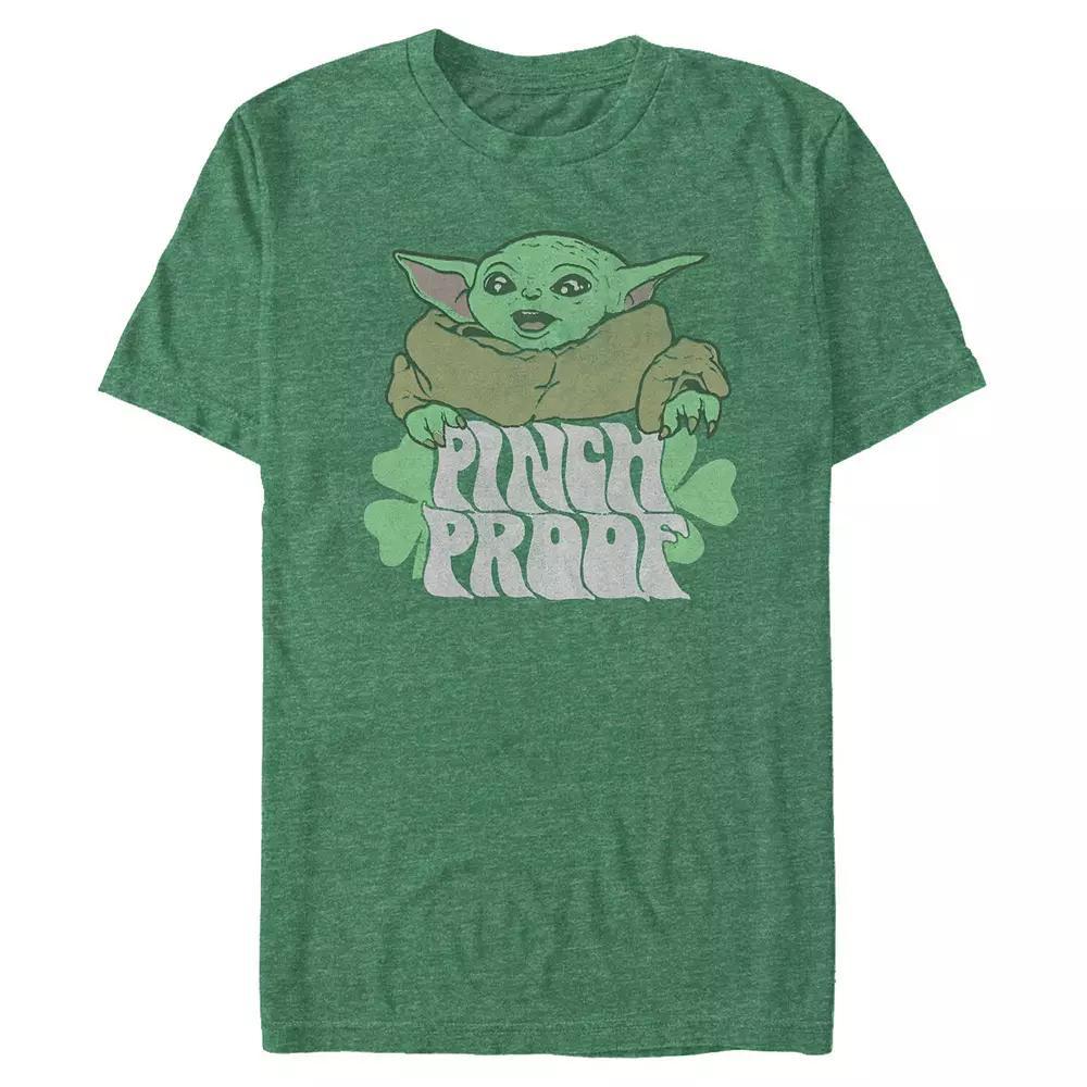 Big & Tall Star Wars The Mandalorian Grogu Pinch Proof Graphic Tee, Men's, Size: 3XL, Kelly Grey Product Image