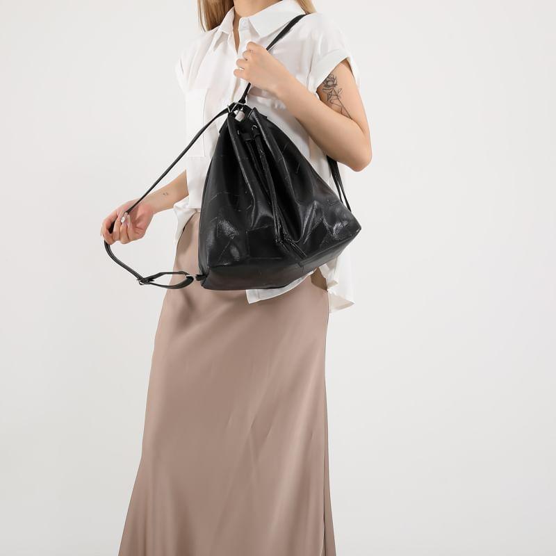 Faux Leather Metallic Tote Bag Product Image