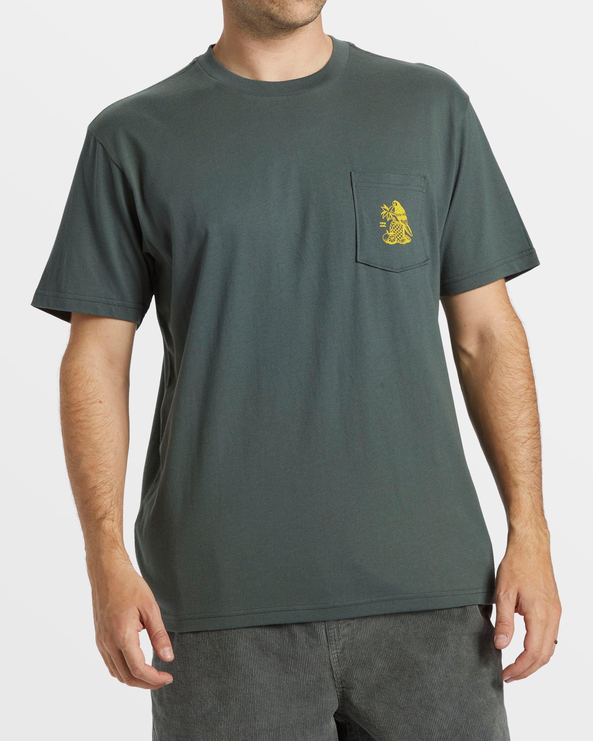 Tropicales Pocket T-Shirt - Slate Green Male Product Image