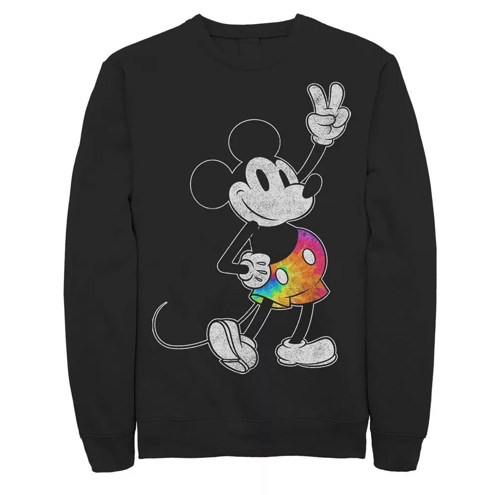 Disney's Big & Tall Mickey & Friends Mickey Mouse Tie Dye Pants Portrait Fleece, Men's, Size: 5XB, Black Product Image