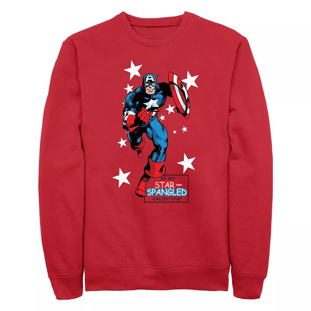 Mens Marvel Captain America Star Spangled Valentine Graphic Fleece Product Image