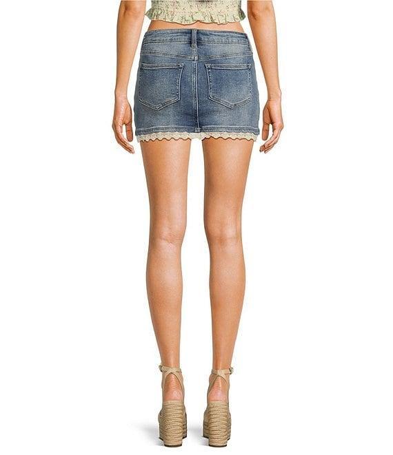 YMI Jeanswear Mid Rise Lace Trimmed Micro Miniskirt Product Image