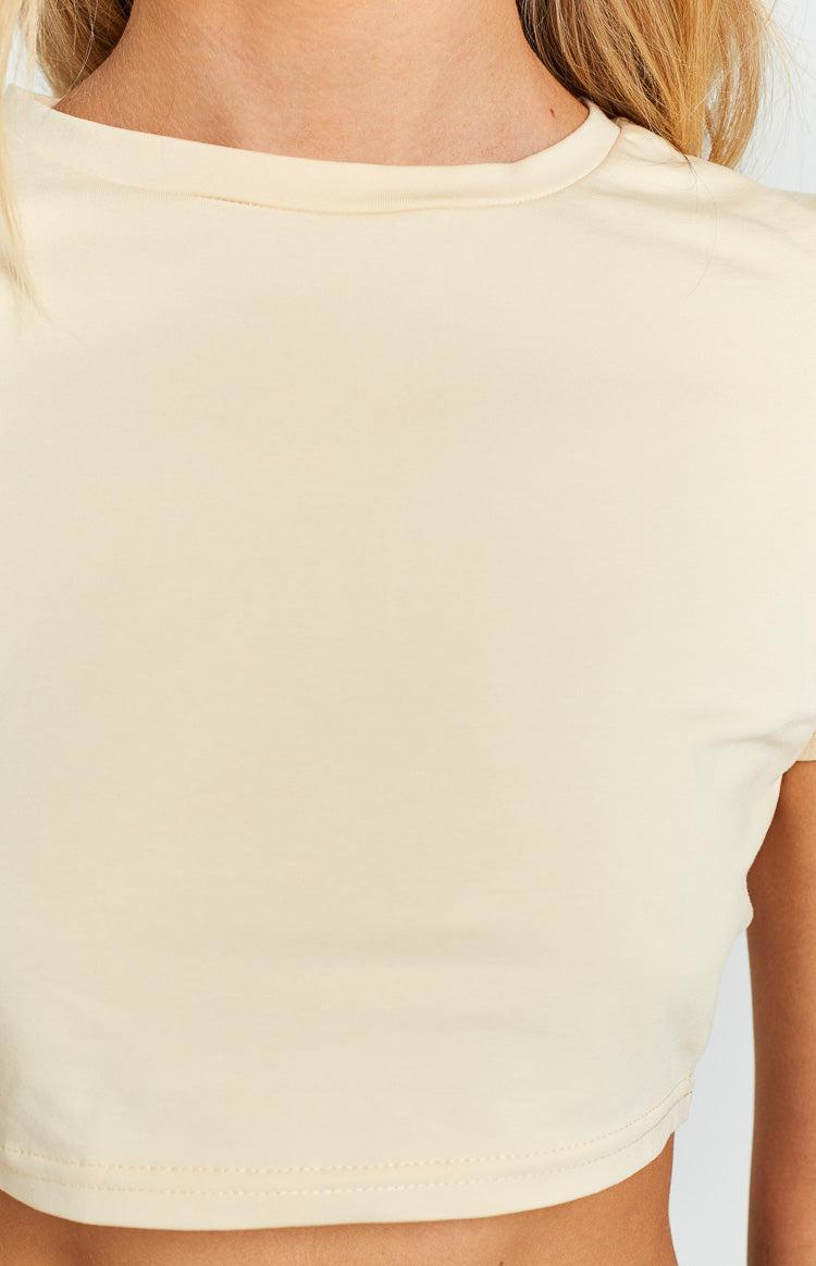 Chantal Sand Cropped Tee Product Image