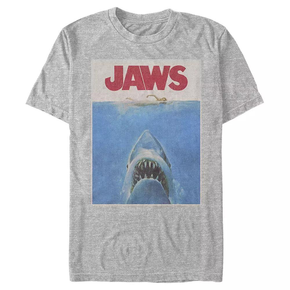 Men's Jaws Retro Movie Poster Graphic Tee, Size: Medium, Black Product Image