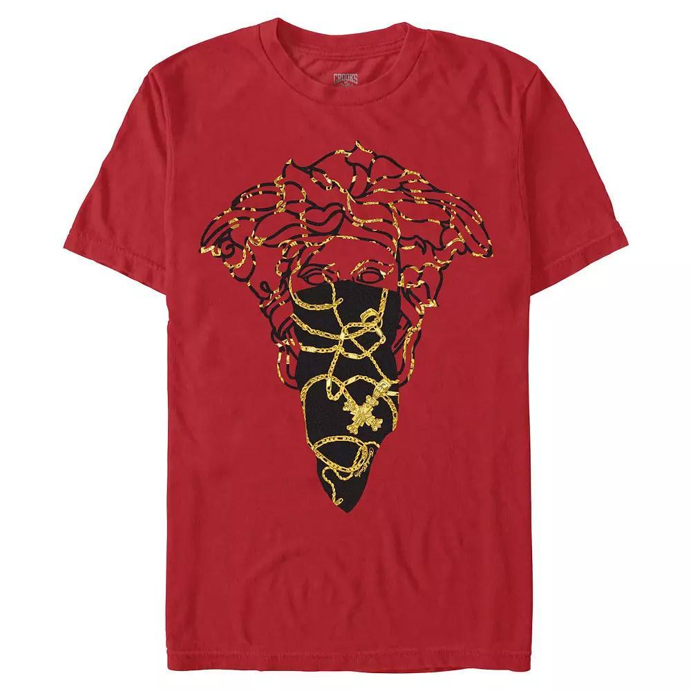 Men's Crooks And Castle Medusa Bandit Baroque Style Graphic Tee, Size: Small, Red Product Image