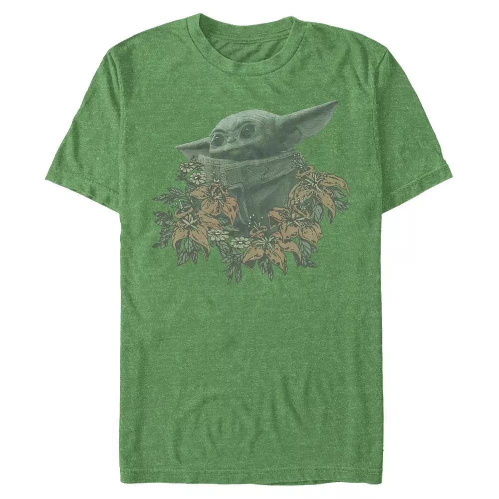 Big & Tall Flower Child Graphic Tee, Men's, Size: 4XL, Kelly Grey Product Image