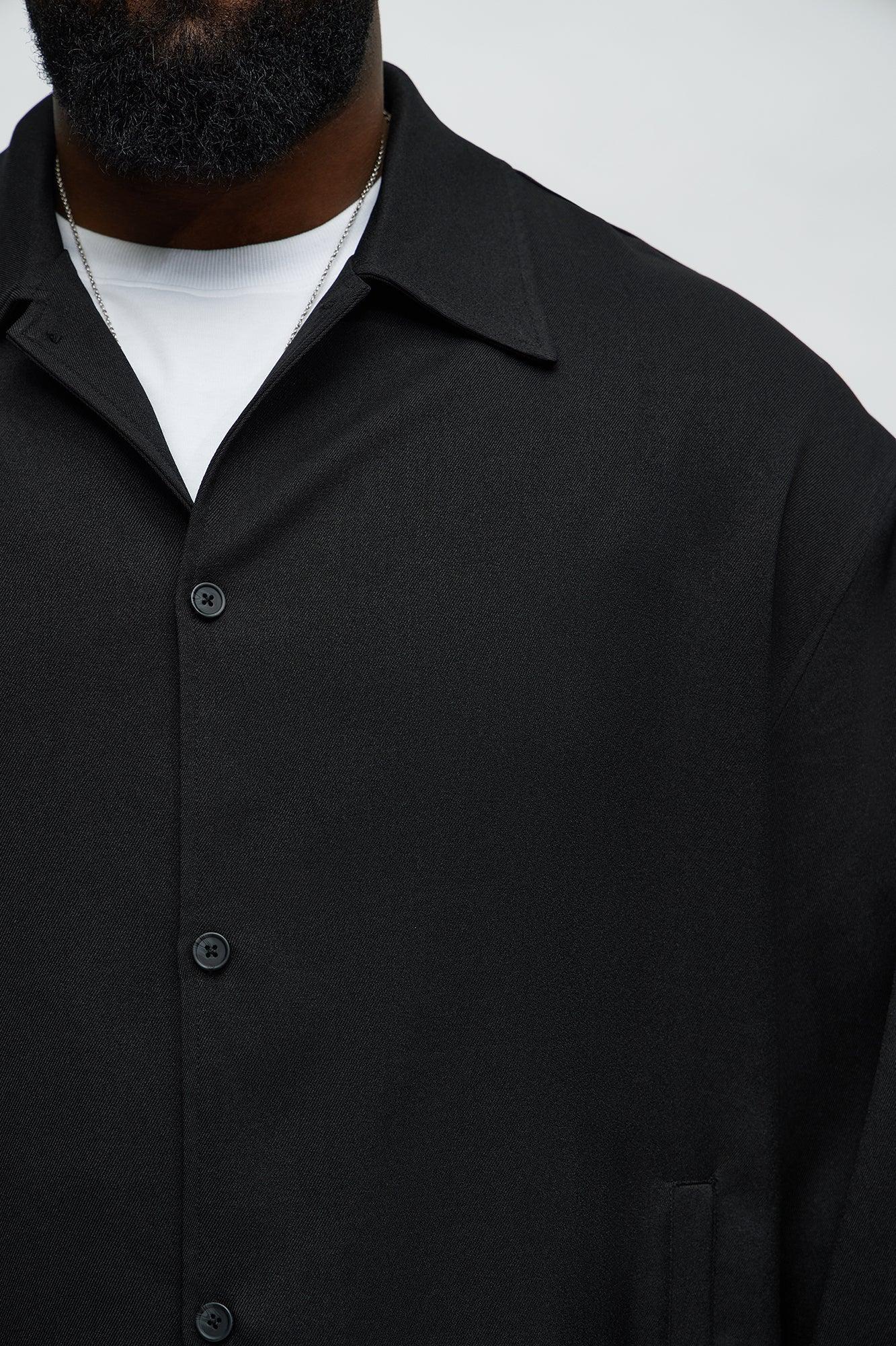 Relaxed Mara Overshirt - Black Product Image