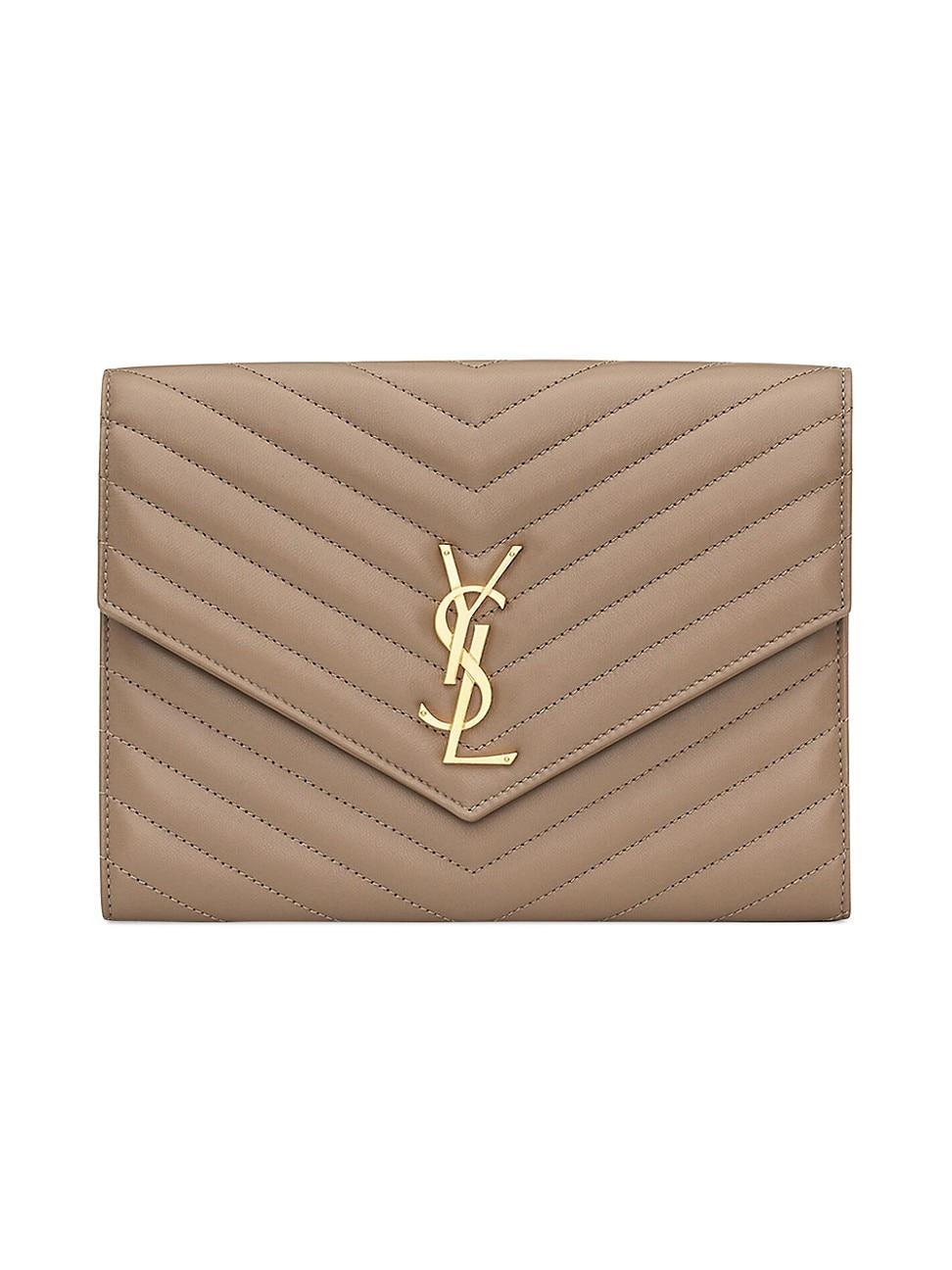 Saint Laurent Cassandre Matelasse Flap Pouch in Lambskin Product Image