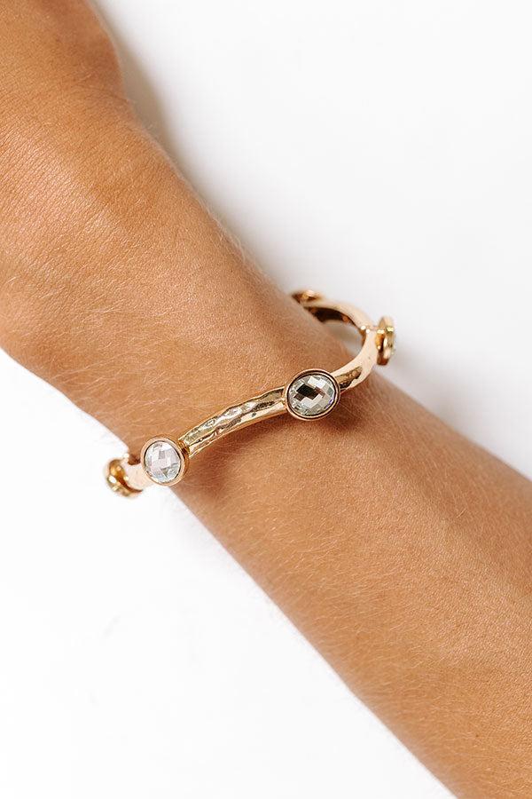 Cocktails And Cheers Stretch Bracelet in Clear Product Image