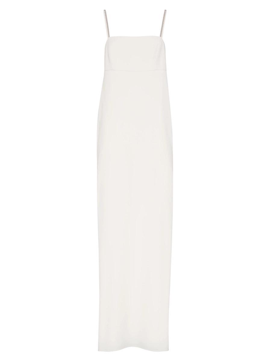 Womens Silk and Acetate Crepe Cady Square Neck Dress Product Image