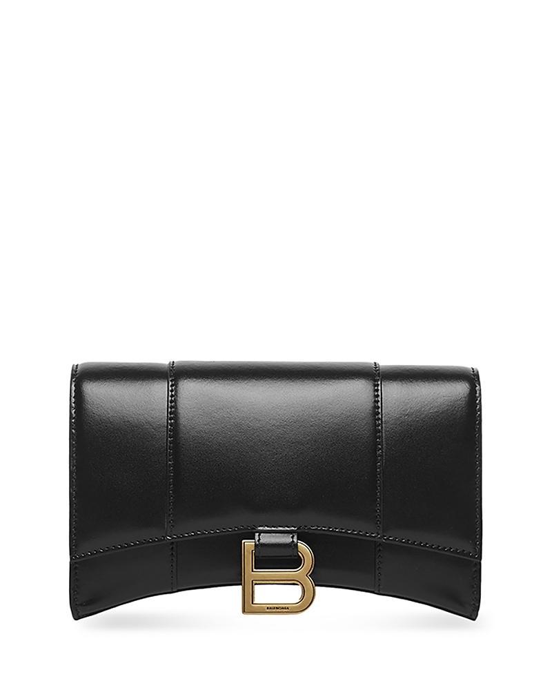 Womens Hourglass Wallet with Chain Crocodile Embossed Product Image
