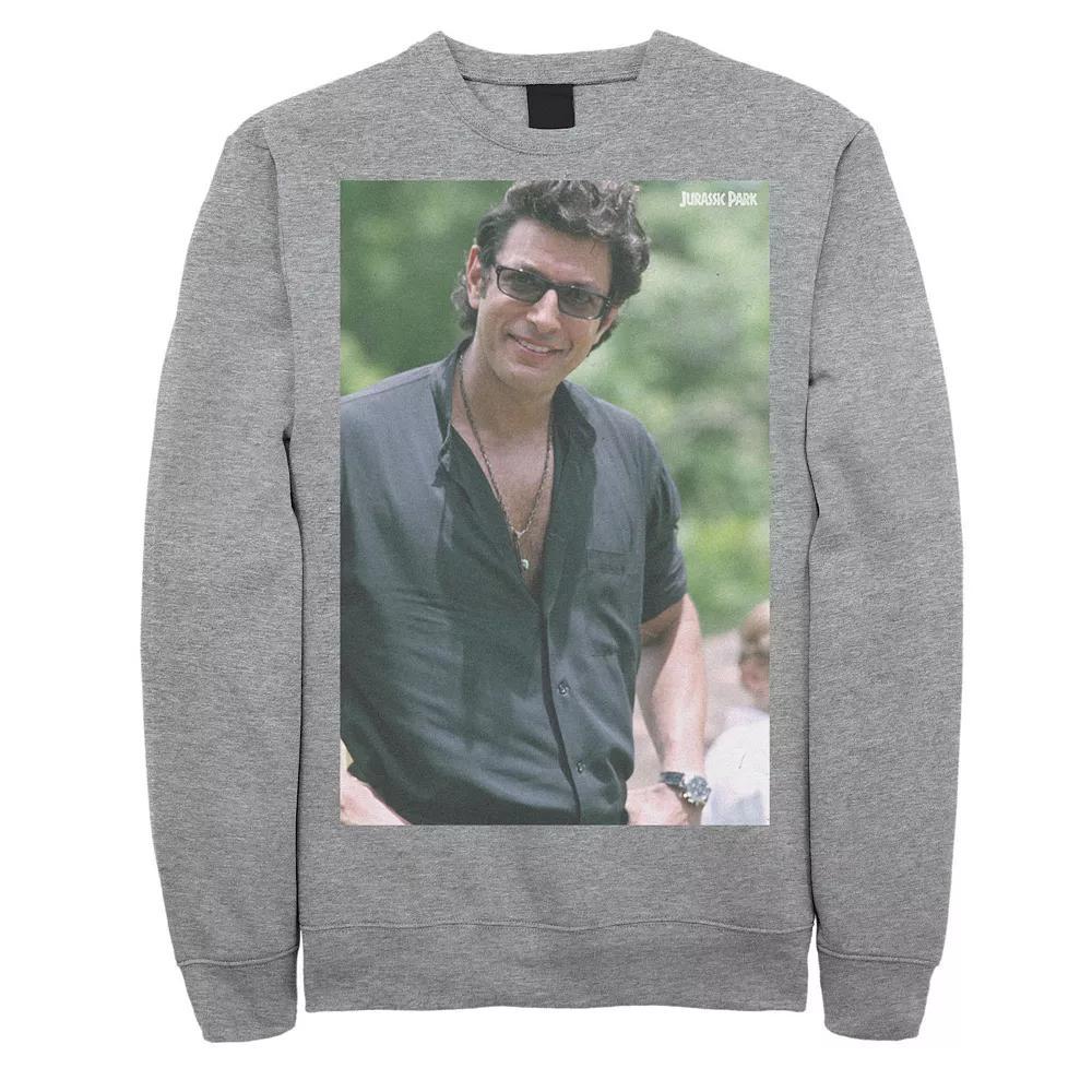 Men's Jurassic Park Jeff Goldblum Smile Poster Style Sweater, Size: XXL, Black Product Image