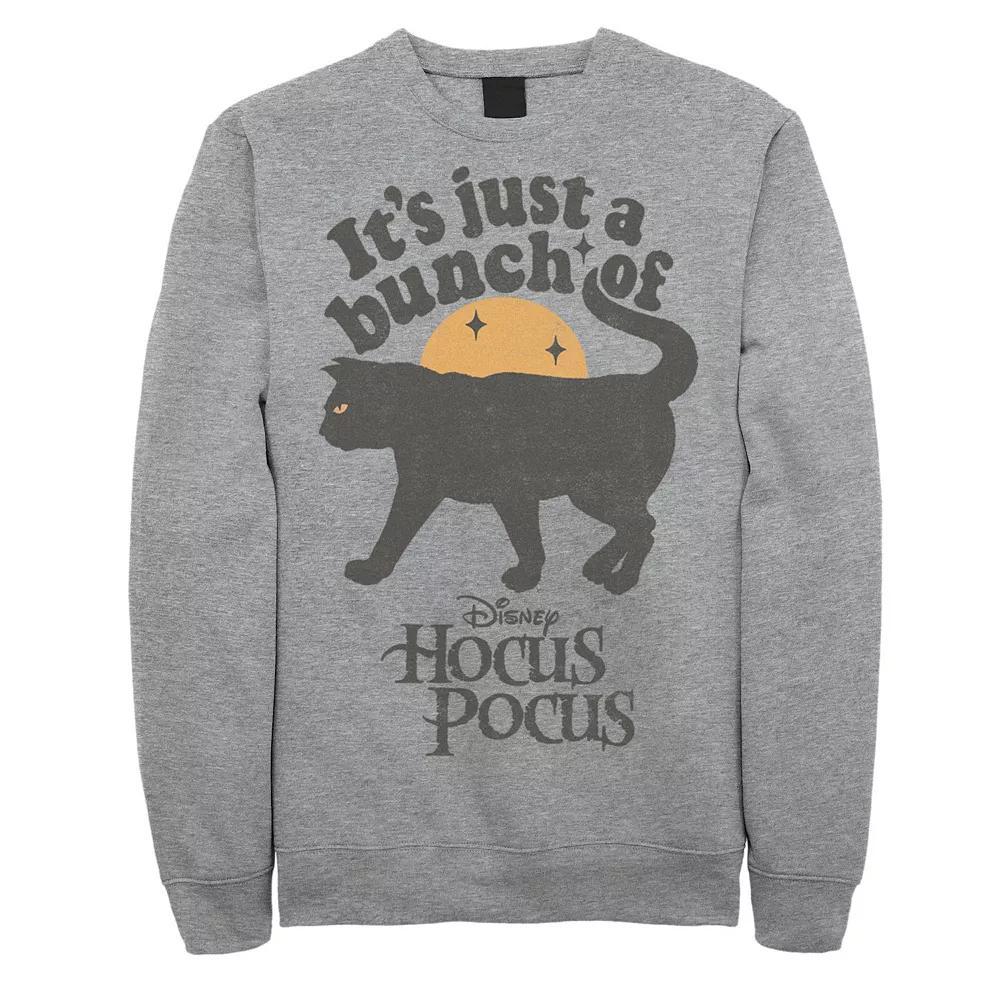 Disney's Hocus Pocus Thackery Binx Men's It's Just A Bunch Of Sweatshirt, Size: XL, Athletic Grey Product Image