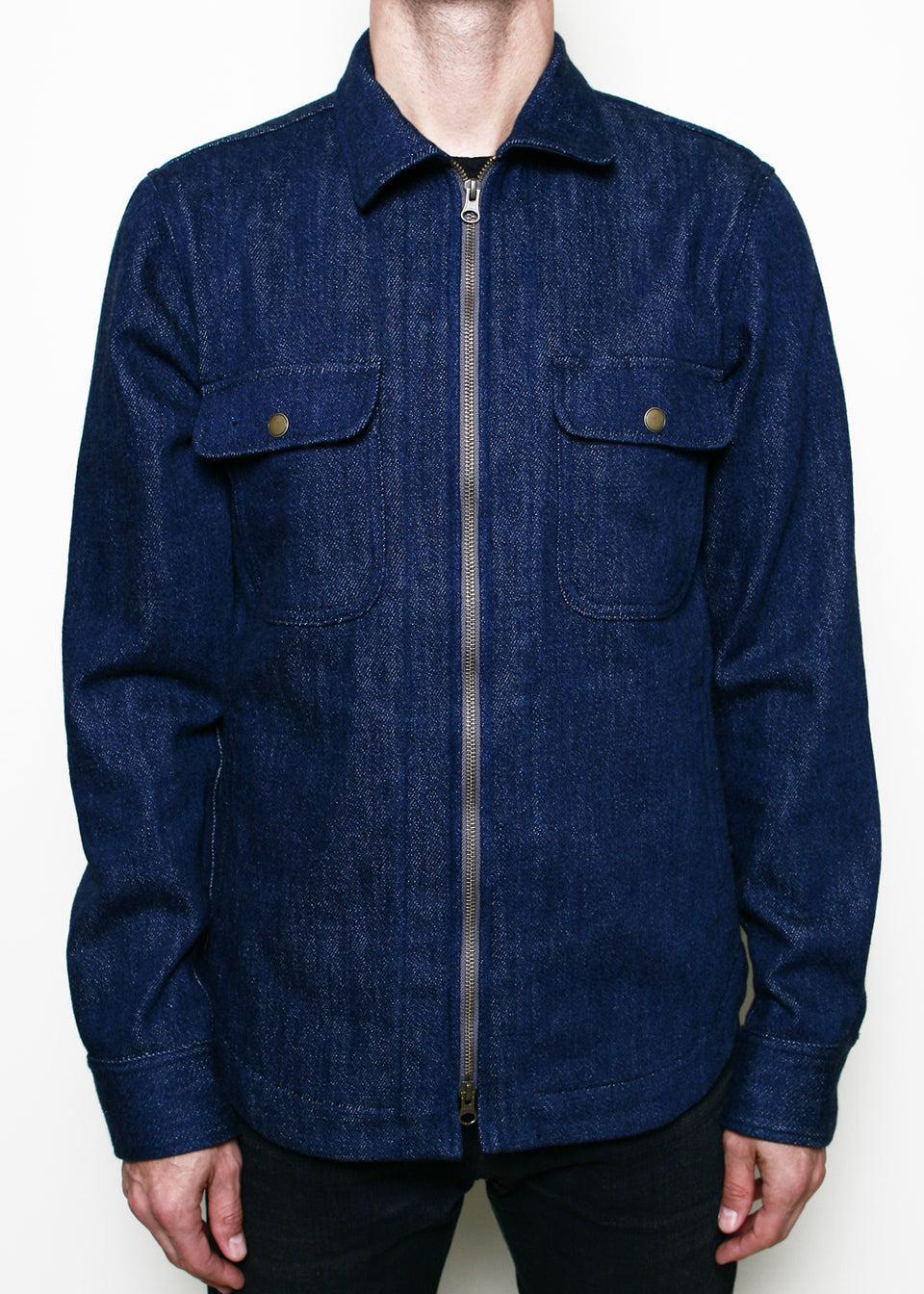 Field Jacket // Indigo Knit Denim Product Image