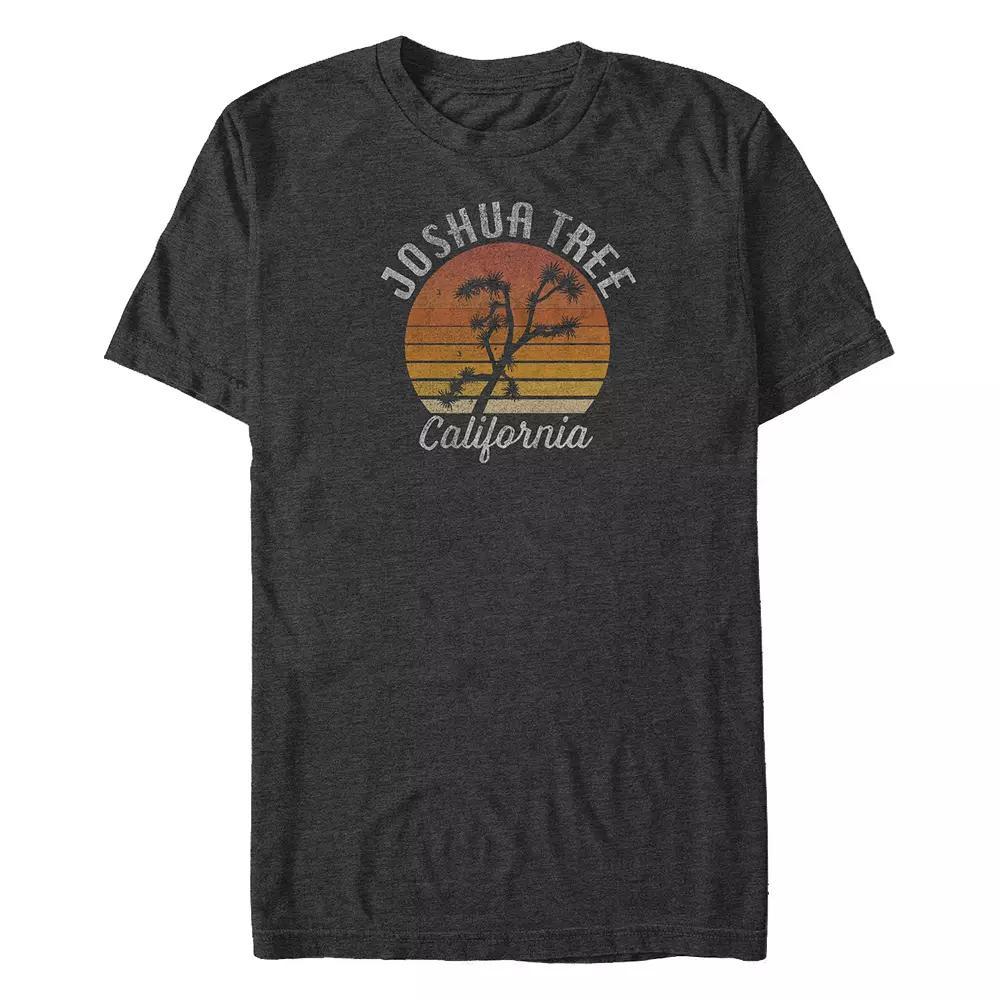 Big & Tall Joshua Tree California Sunset Stamp Graphic Tee, Men's, Size: 3XL, Grey Heather Product Image