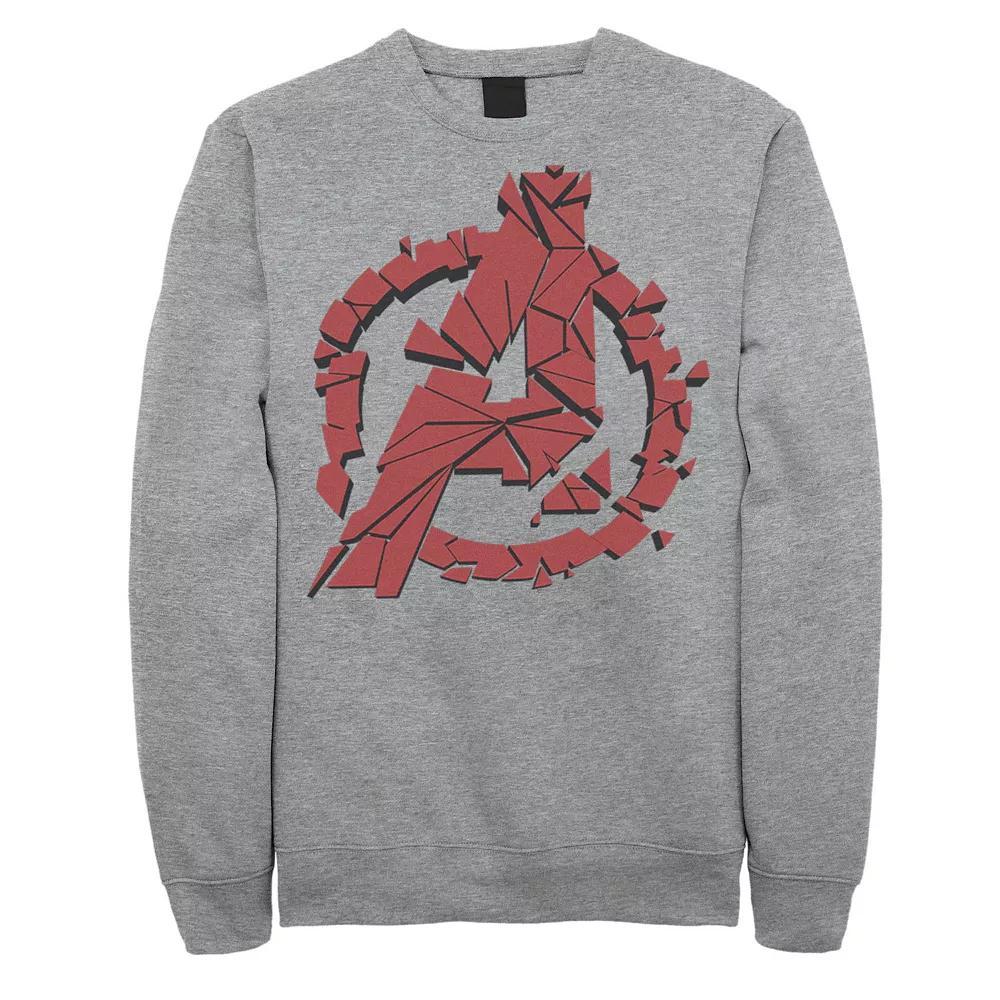 Men's Marvel Avengers Endgame Shattered Logo Sweatshirt, Size: Medium, Athletic Grey Product Image