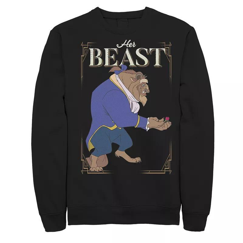 Men's Beauty and the Beast Graphic Pullover, Size: Large, Black Product Image