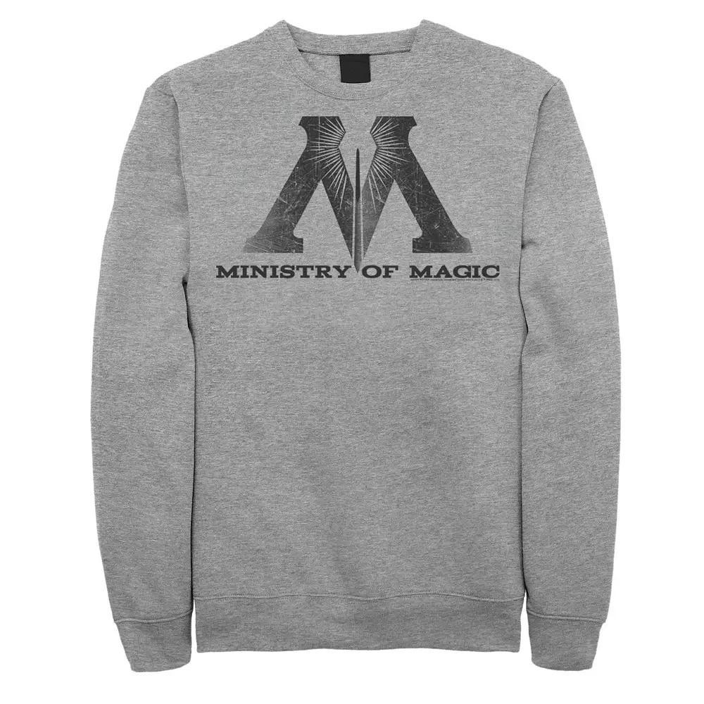 Men's Jurassic World Two Black Spray Paint Logo Sweatshirt, Size: Medium, Athletic Grey Product Image