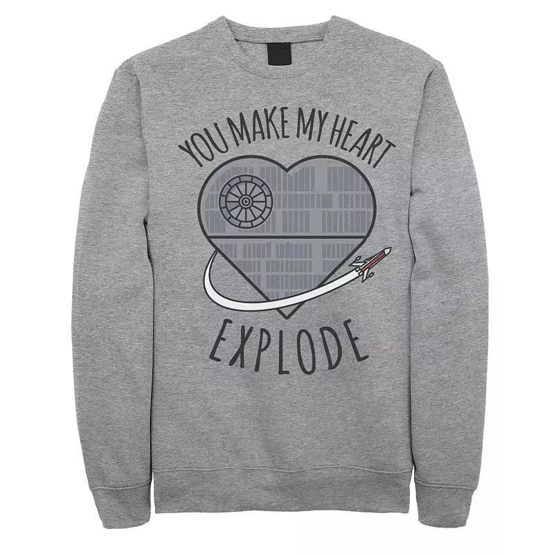 Men's Jurassic Park Digital Video Game Scene Fleece Pullover, Size: 3XL, Athletic Grey Product Image