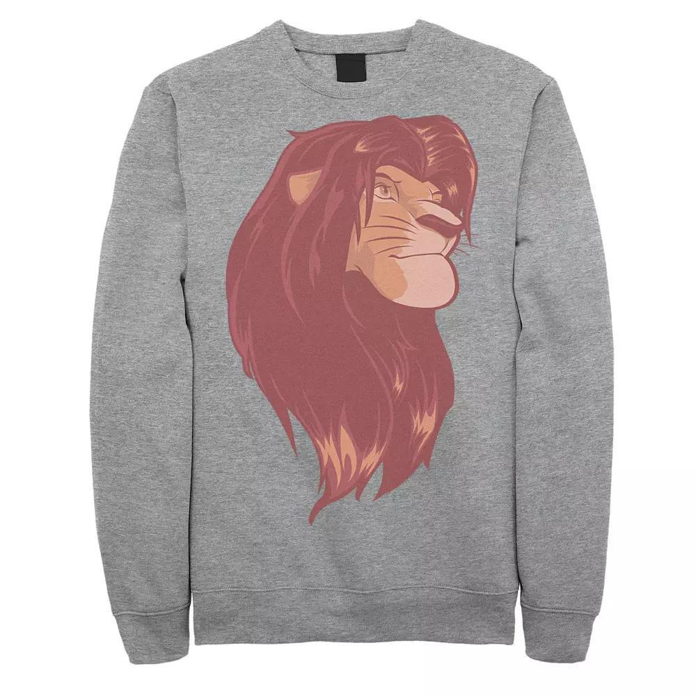 Disney's The Lion King Simba Men's King Of Pride Rock Sweatshirt, Size: XL, Athletic Grey Product Image