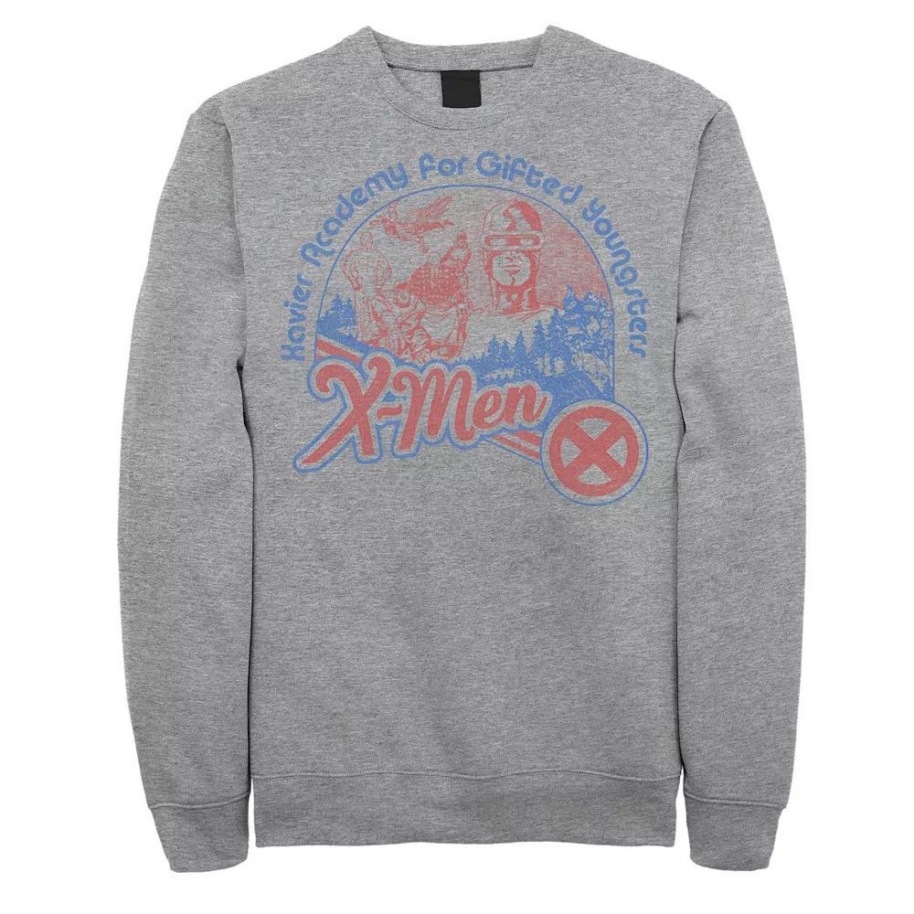 Men's Marvel X-Men Xavier Academy Vintage Logo Fleece, Size: Medium, Athletic Grey Product Image