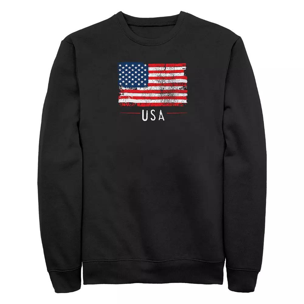 Big & Tall Outdoor Waves Graphic Fleece Sweatshirt, Men's, Size: Large Tall, Black Product Image