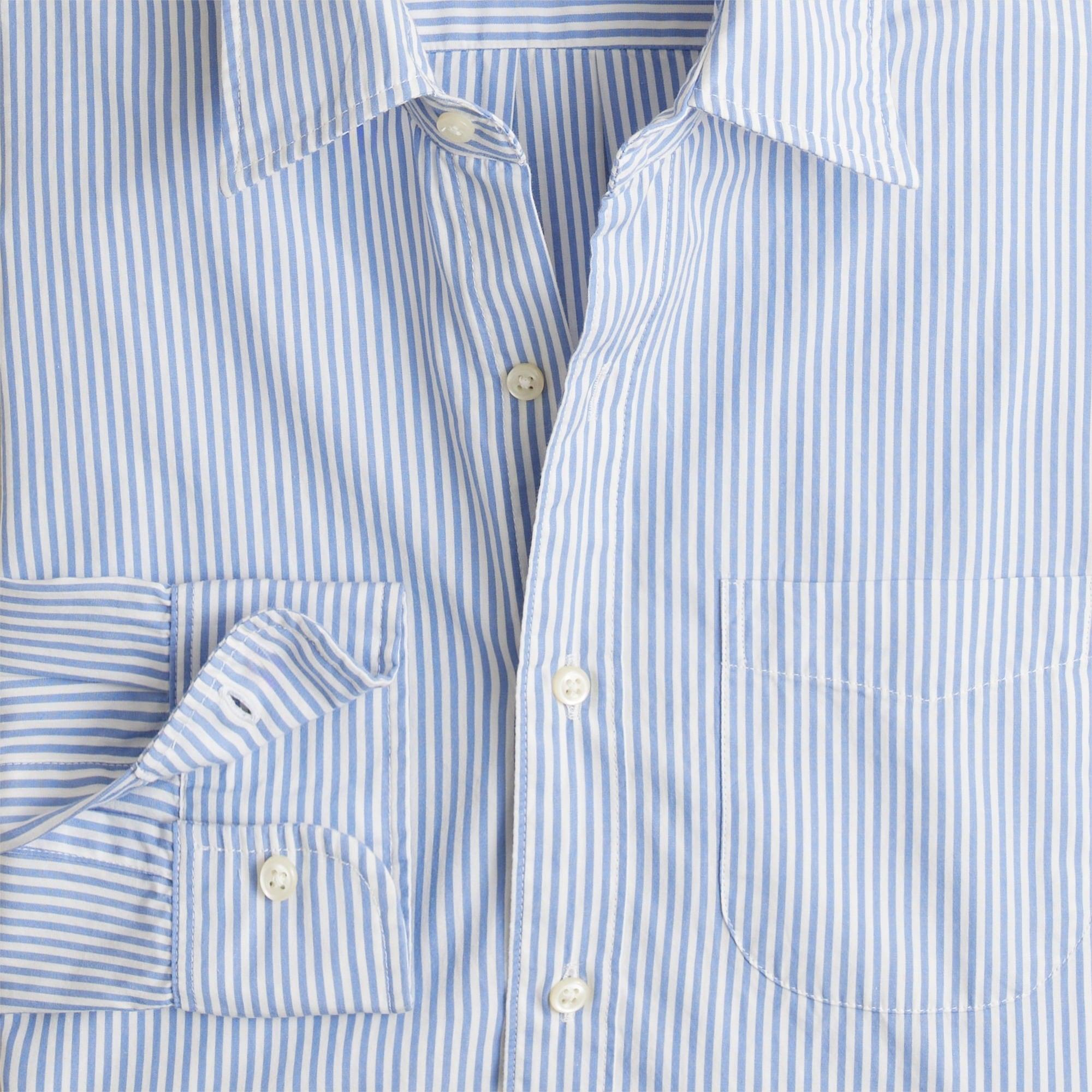 Secret Wash cotton poplin shirt with point collar Product Image