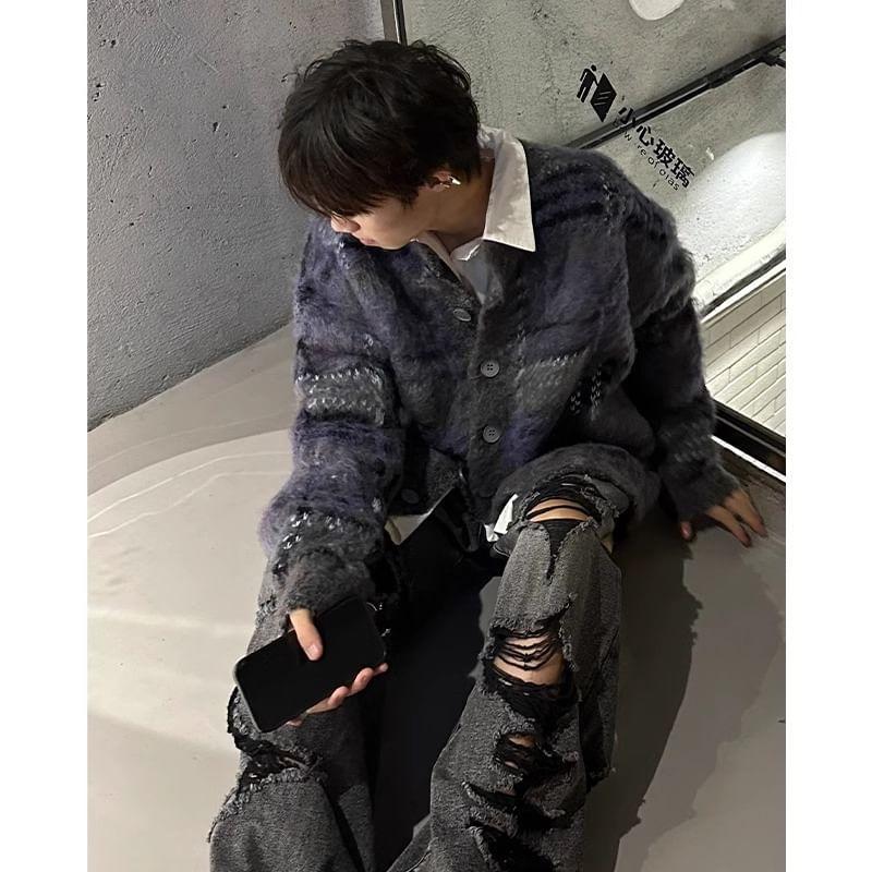 Striped Oversized Cardigan Product Image