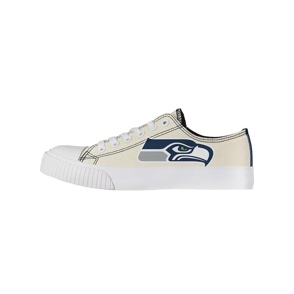 Women's FOCO Cream Seattle Seahawks Low Top Canvas Shoes, Size: 7, Beige Product Image