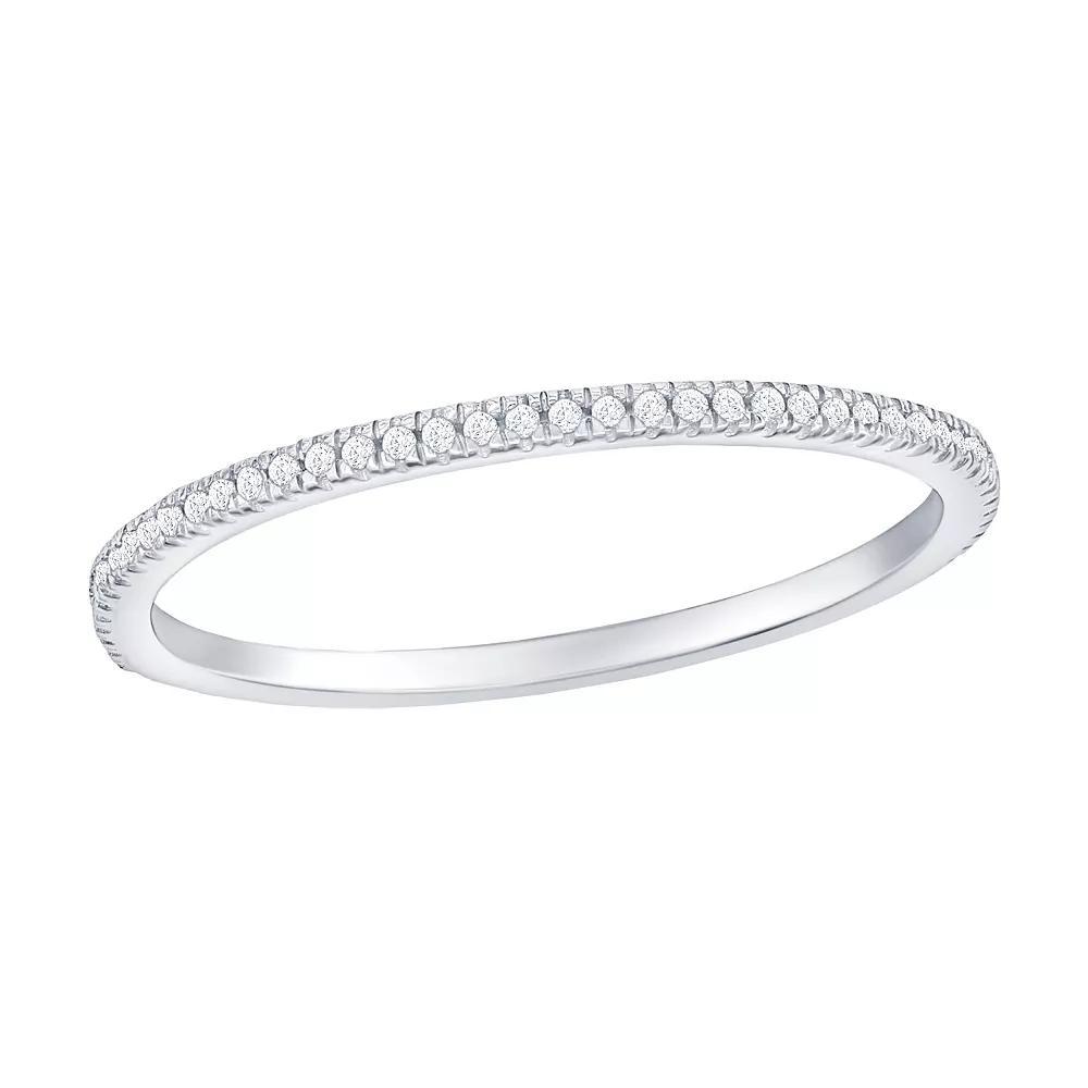 Divine Gold Sterling Silver Diamond Accent Eternity Ring Band, Women's, Size: 8 Product Image
