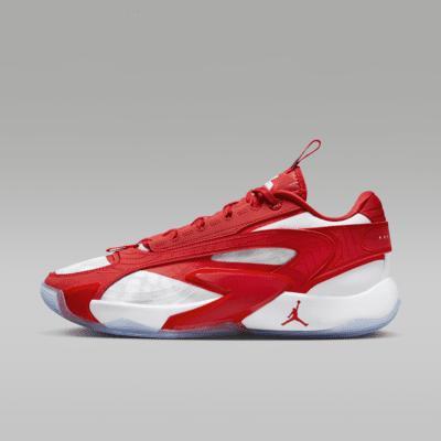 Jordan Mens Jordan Luka 2 TB - Mens Basketball Shoes White/University Red/Pure Platinum Product Image