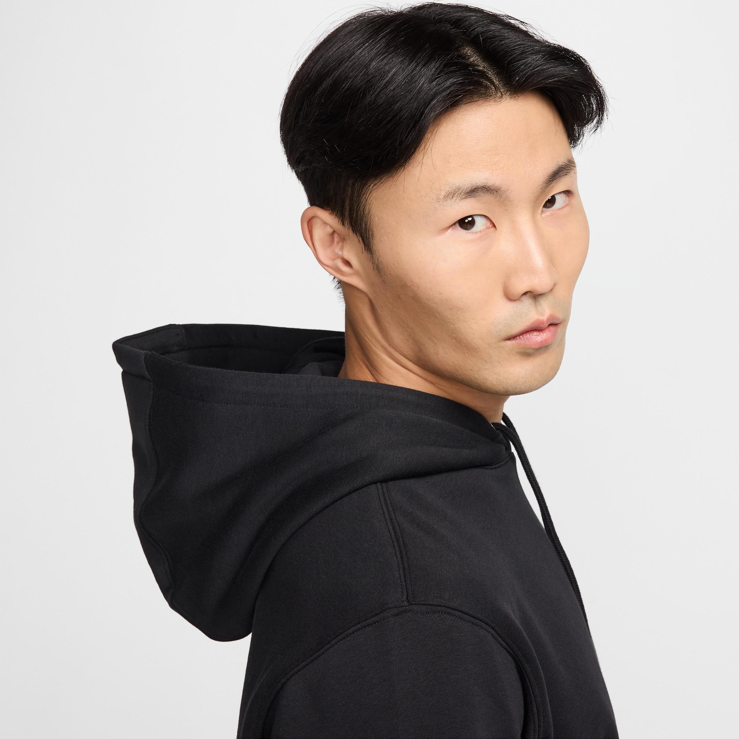 Men's Nike Club Pull-Over Fleece Hoodie, Size: Large, Black Product Image