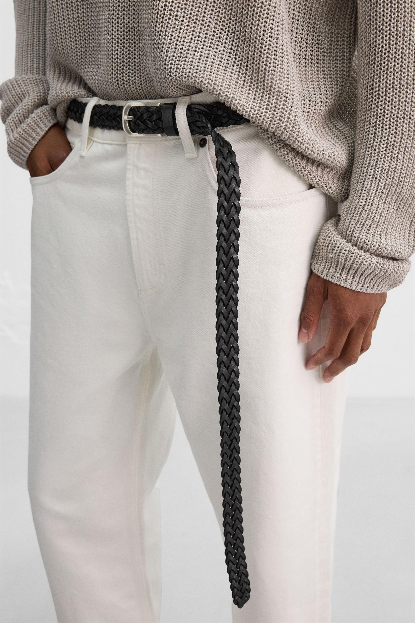 BRAIDED LEATHER BELT Product Image