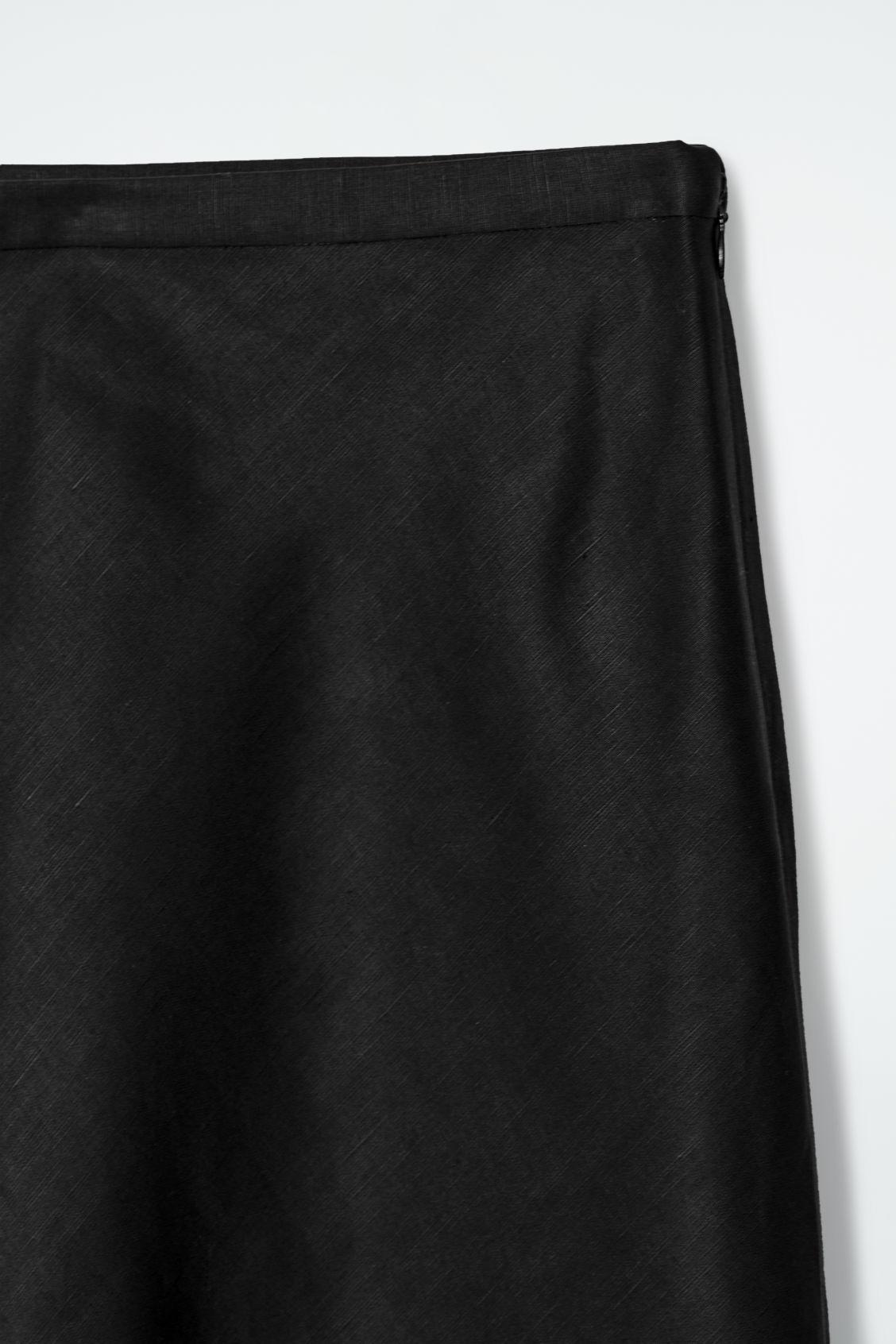 LINEN-BLEND MIDI COLUMN SKIRT Product Image