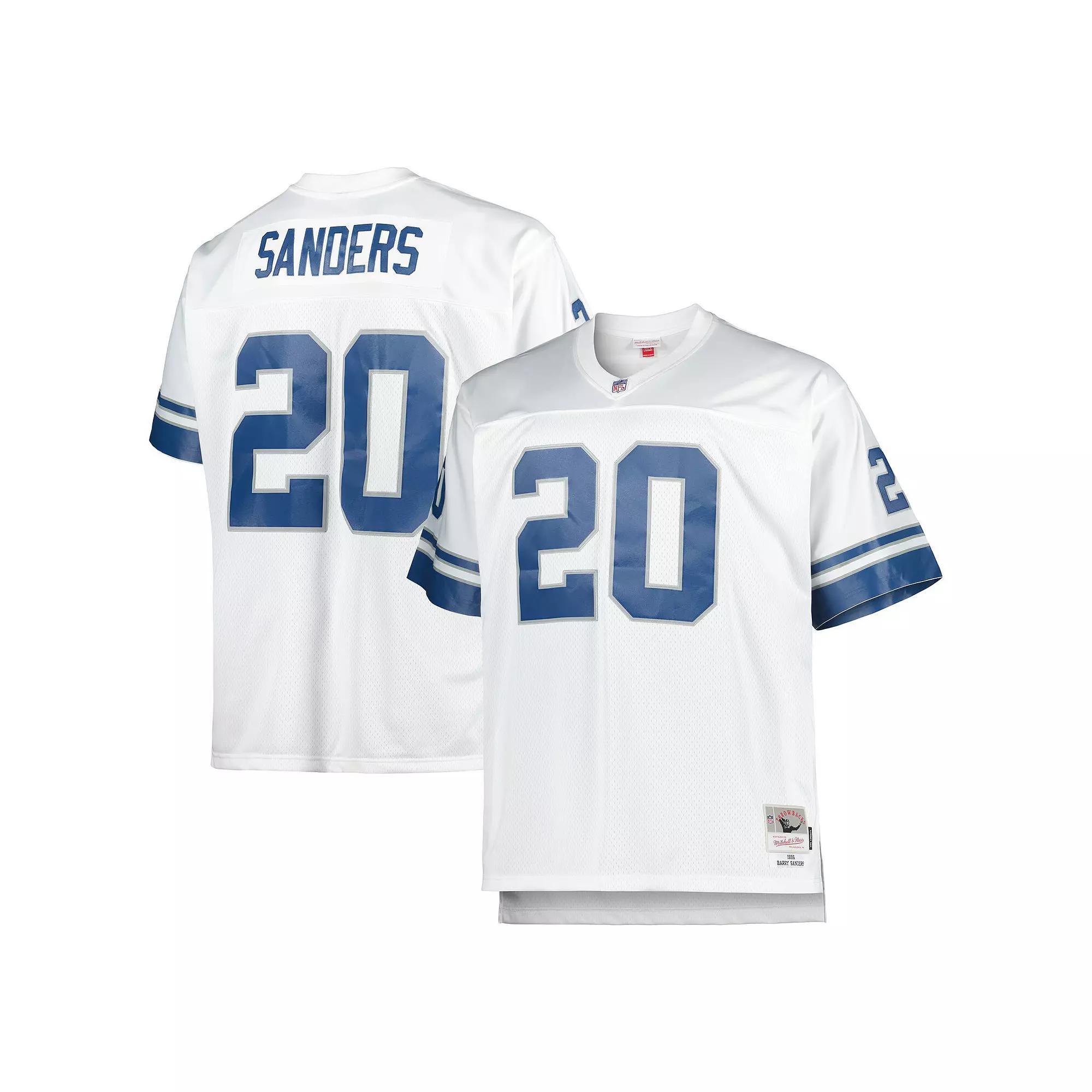 Mens Mitchell & Ness Barry Sanders Detroit Lions Big & Tall 1996 Retired Player Replica Jersey Product Image