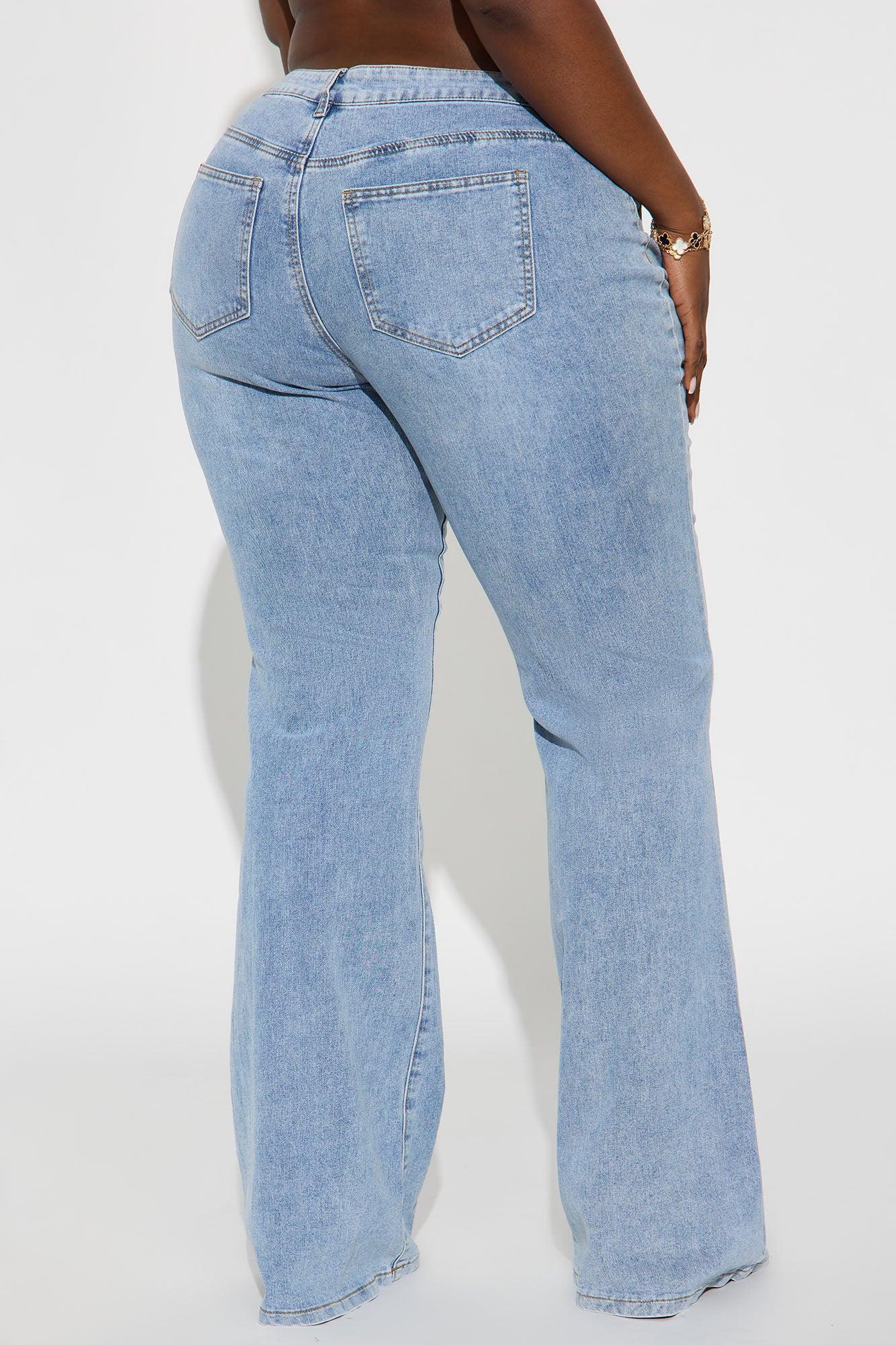 Brooke Low Rise Stretch Flare Jeans - Light Wash Product Image