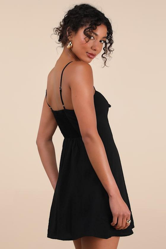 Diora Black Sleeveless Mini Dress Product Image